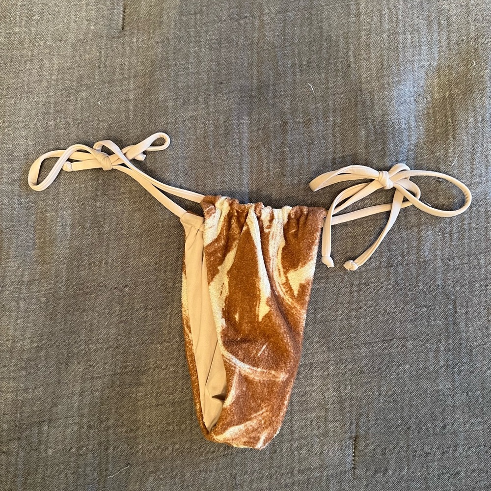 Stone Fox Terry Bikini bottoms with Tie Strings